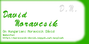 david moravcsik business card